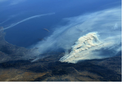 View of Southern California Wildfires From the International Space Station