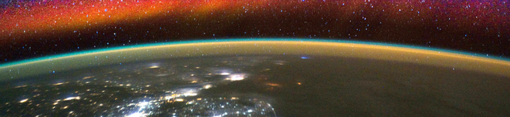 Upper atmospheric airglow. Image: NASA.